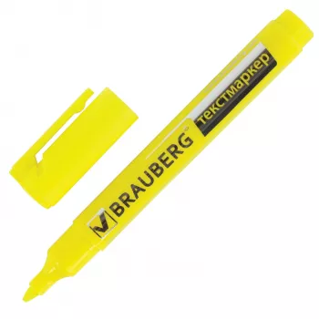 Текстовыделитель BRAUBERG «Energy», ЖЕЛТЫЙ, линия 1-3 мм, 150482 - Полиграфия