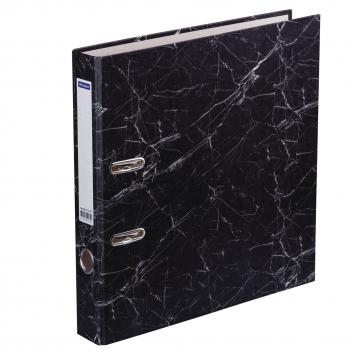 Папка-регистратор OfficeSpace, 50мм, мрамор, черная, 153194 - Полиграфия