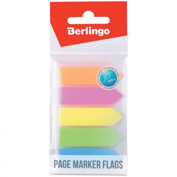 Флажки-закладки Berlingo, 44*12мм, 20л*5 неоновых цветов, 155293 - Полиграфия