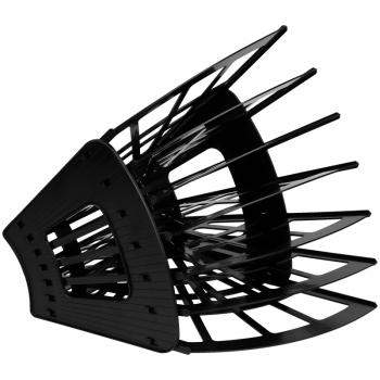 Лоток для бумаг веерный СТАММ "Эконом", 7-ми секционный, черный, 195912 - Полиграфия