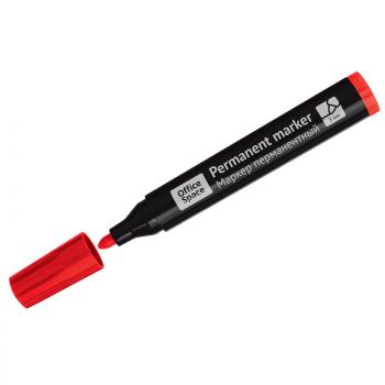 Маркер перманентный OfficeSpace "Contact" красный, пулевидный, без клипа, 3мм, 269075 - Полиграфия