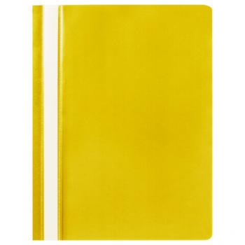 Скоросшиватель пластиковый STAFF, А4, 100/120 мкм, желтый, 225731 - Полиграфия