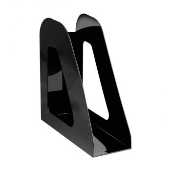 Лоток для бумаг вертикальный СТАММ "Фаворит", черный, ширина 90мм, 351554 - Полиграфия