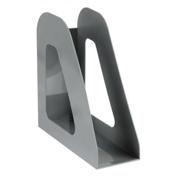 Лоток для бумаг вертикальный СТАММ "Фаворит", серый, ширина 90мм, 351555 - Полиграфия