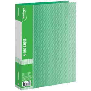 Папка на 4 кольцах Berlingo «Diamond», 40 мм, 700мкм, зеленая - Полиграфия