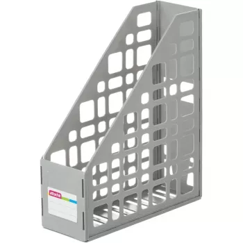 Накопитель для бумаг вертикальный Стамм А4, 85мм, серый, ЛТ11 - Полиграфия