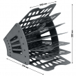 Лоток для бумаг веерный СТАММ, 7-ми секционный, серый, 027797 - Полиграфия