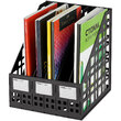 Лоток для бумаг вертикальный СТАММ, сборный, 6 отделений, черный, 098058 - Полиграфия