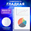 Папки-файлы перфорированные А4 BRAUBERG «STANDARD», КОМПЛЕКТ 100 шт., гладкие, 40 мкм, код 229661 - Полиграфия