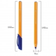 Ручка шариковая масляная BRAUBERG «Extra Glide Orange», СИНЯЯ, трехгранная, узел 0,7 мм, линия письма 0,35 мм, 142925 - Полиграфия