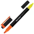 Текстовыделитель двусторонний BRAUBERG DUAL TIP, линия 1-4 мм, ОРАНЖЕВЫЙ, 150845  - Полиграфия