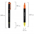 Текстовыделитель двусторонний BRAUBERG DUAL TIP, линия 1-4 мм, ОРАНЖЕВЫЙ, 150845  - Полиграфия