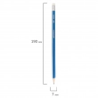 Карандаши чернографитные BRAUBERG НАБОР 12 шт., «ZTX», HB, с резинкой, синий корпус, картонная упаковка, 180672 - Полиграфия