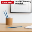 Карандаши чернографитные BRAUBERG НАБОР 12 шт., «ZTX», HB, с резинкой, синий корпус, картонная упаковка, 180672 - Полиграфия