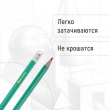 Карандаши чернографитные BRAUBERG НАБОР 12 шт., НВ, с резинкой, пластиковый зеленый корпус, 180678 - Полиграфия
