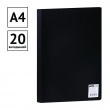 Папка OfficeSpace с 20 вкладышами, 17 мм, 400 мкм, черная F20L1_283, 18356239 - Полиграфия