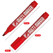 Маркер перманентный Crown "Multi Marker Chisel" красный, скошенный, 5мм, 207893 - Полиграфия