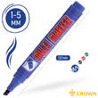 Маркер перманентный Crown "Multi Marker Chisel" синий, скошенный, 5мм, 207894 - Полиграфия