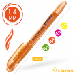 Набор текстовыделителей Crown "Multi Hi-Lighter Aroma" 04цв., 1-4мм, ароматиз., чехол с европодвесом, 207921 - Полиграфия