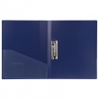 Папка с боковым металлическим прижимом и внутренним карманом BRAUBERG «Contract», синяя, до 100 л., 0,7 мм, бизнес-класс, 221787 - Полиграфия