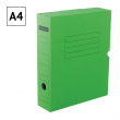Короб архивный с клапаном OfficeSpace, микрогофрокартон, 75мм, зеленый, до 700л., 225414 - Полиграфия