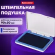 Штемпельная подушка BRAUBERG, 100×80 мм (рабочая поверхность 90×50 мм), синяя краска, 236867 - Полиграфия