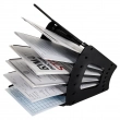 Лоток для бумаг веерный STAFF 7-ми секционный, 6 отделений, сетчатый, черный, 237023 - Полиграфия