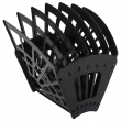 Лоток для бумаг веерный STAFF 7-ми секционный, 6 отделений, сетчатый, черный, 237023 - Полиграфия