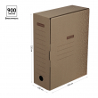 Короб архивный с клапаном OfficeSpace "Standard" плотный, микрогофрокартон, 100мм, бурый, до 900л., 264783 - Полиграфия