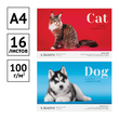 Альбом для рисования 16л., А4, на скрепке ArtSpace "Питомцы. Cat/Dog", эконом, 280702 - Полиграфия