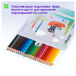 Карандаши цветные Berlingo "SuperSoft. Жил-был кот", 24цв., трехгран., заточен., картон, европодвес, 297238 - Полиграфия