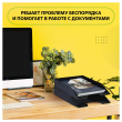 Лоток для бумаг горизонтальный Стамм "Фаворит", черный, ЛТГ-30499 - Полиграфия