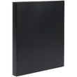 Папка на 2 кольцах СТАММ А4, 25мм, 500мкм, пластик, черная, 343105 - Полиграфия