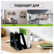 Лоток для бумаг вертикальный СТАММ "Фаворит", черный, ширина 90мм, 351554 - Полиграфия