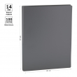 Папка с зажимом OfficeSpace, А4, 15 мм, 500 мкм, серая - Полиграфия