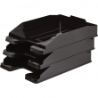 Лоток для бумаг горизонтальный Стамм "Эксперт", черный  - Полиграфия