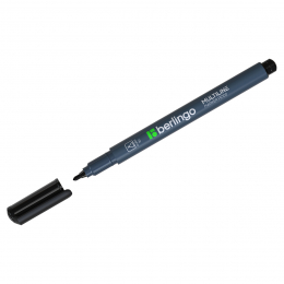 Маркер перманентный Berlingo "Multiline PE100" черный, пулевидный, 1мм, 117150 - Полиграфия