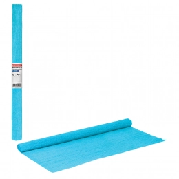 Бумага гофрированная/креповая, 32 г/м2, 50×250 см, голубая, в рулоне, BRAUBERG, 126534 - Полиграфия