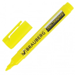 Текстовыделитель BRAUBERG «Energy», ЖЕЛТЫЙ, линия 1-3 мм, 150482 - Полиграфия