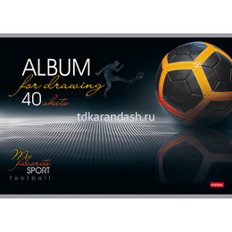 Альбом для рисования А4 40л "СпортКлуб" на скобе 3D лак матовое ламинирование - Полиграфия