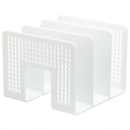 Лоток-сортер для бумаг BRAUBERG «Office-Expert», 3 отделения, 207×212×168 мм, сетчатый белый, 238023 - Полиграфия