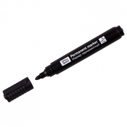 Маркер перманентный OfficeSpace "8004А" черный, пулевидный, 3мм, 265705 - Полиграфия
