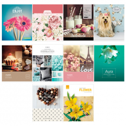 Тетрадь 96л., А5, клетка ArtSpace "Микс. Girl's collection", суперэконом, 275351 - Полиграфия