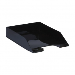 Лоток для бумаг горизонтальный Стамм "Фаворит", черный - Полиграфия