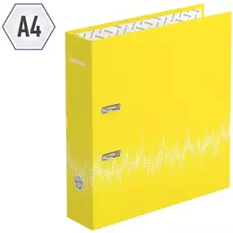 Папка-регистратор "Neon", 70 мм, неоновая желтая - Полиграфия
