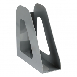 Лоток для бумаг вертикальный СТАММ "Фаворит", серый, ширина 90мм, 351555 - Полиграфия