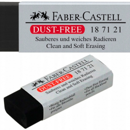 Ластик FABER-CASTELL в беспыльном корпусе ЧЕРНЫЙ - Полиграфия