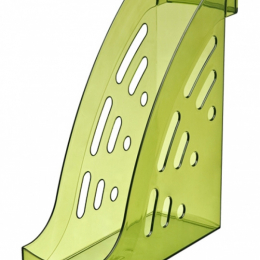 СТАММ Лоток вертикальный Стамм ЛТ406 Торнадо 255x95x300мм зеленый тонированный пластик - Полиграфия