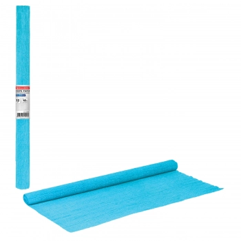 Бумага гофрированная/креповая, 32 г/м2, 50×250 см, голубая, в рулоне, BRAUBERG, 126534 - Полиграфия