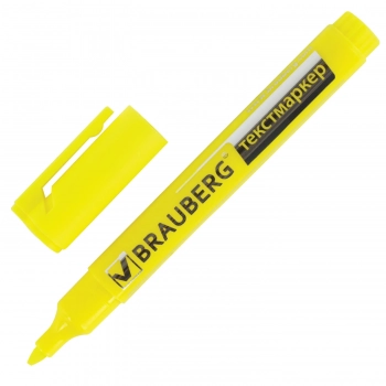 Текстовыделитель BRAUBERG «Energy», ЖЕЛТЫЙ, линия 1-3 мм, 150482 - Полиграфия